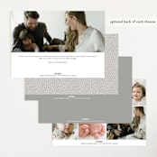 "We Are Family" - Birth Announcements in Cotton by Corinne Malesic - Back of Card Options