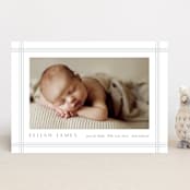 "Soft plaid" - Birth Announcements in Cement by Stacey Meacham - Front