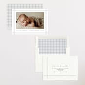 "Soft plaid" - Birth Announcements in Cement by Stacey Meacham - Assembled