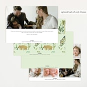 "Jungle Friends" - Birth Announcements in Jungle by Morgan Ramberg - Back of Card Options