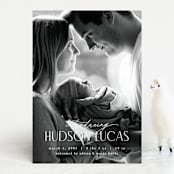 "Little Introduction" - Birth Announcements in Stone by Pixel and Hank - Front