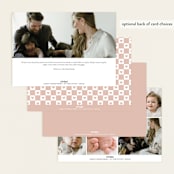 "Heart" - Birth Announcements in Blush by Pixel and Hank - Back of Card Options