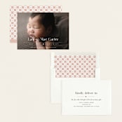 "Heart" - Birth Announcements in Blush by Pixel and Hank - Assembled