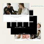 "Frame of Happiness" - Birth Announcements in Sugar by Chris Griffith - Back of Card Options
