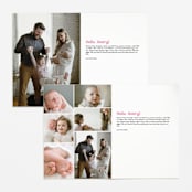 "Wiggle Worm" - Birth Announcements in Peach Sherbet by Lauren Chism - Interior Options