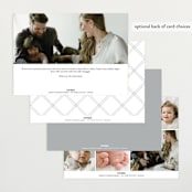 "Linear" - Birth Announcements in Frost by Everett Paper Goods - Back of Card Options