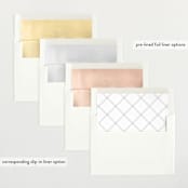 "Linear" - Birth Announcements in Frost by Everett Paper Goods - Envelope Liner Options