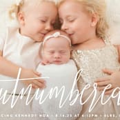 "Outnumbered" - Birth Announcements in Snow by Olivia Raufman - Close-Up
