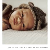 "Simple name" - Birth Announcements in Cotton by Stacey Meacham - Detail