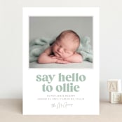 "Clarke" - Birth Announcements in Mint by Robert and Stella - Front