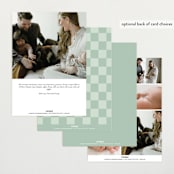 "Clarke" - Birth Announcements in Mint by Robert and Stella - Back of Card Options