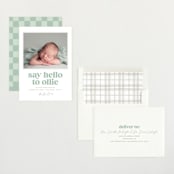 "Clarke" - Birth Announcements in Mint by Robert and Stella - Assembled
