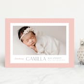 "Sweet scallop" - Birth Announcements in Rose by Robert and Stella - Front