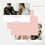 "Sweet scallop" - Birth Announcements in Rose by Robert and Stella - Back of Card Options