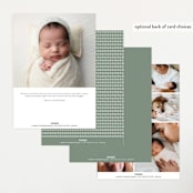 "Introduction" - Birth Announcements in Cloud by Sara Hicks Malone - Back of Card
