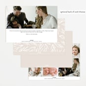 "Classic Twist" - Birth Announcements in Oat by Pixel and Hank - Back of Card Options