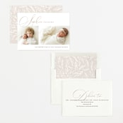 "Classic Twist" - Birth Announcements in Oat by Pixel and Hank - Assembled