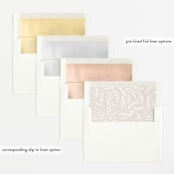 "Classic Twist" - Birth Announcements in Oat by Pixel and Hank - Envelope Liner Options