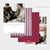 "Gibson" - Birth Announcements in Berry by Pati Cascino - Back of Card Options