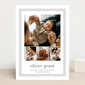 "Classy frame" - Birth Announcements in Cotton by Stacey Meacham - Front