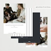 "Classy frame" - Birth Announcements in Cotton by Stacey Meacham - Back of Card Options
