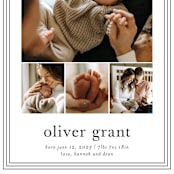 "Classy frame" - Birth Announcements in Cotton by Stacey Meacham - Detail