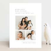 "Minimal Triad" - Birth Announcements in Onyx by Meggy Masters - Front