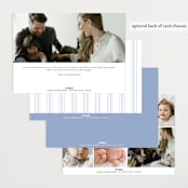 "Announcing Elegance" - Birth Announcements in Periwinkle by Jessica Corliss - Back of Card Options