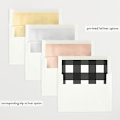 "Announcing Baby" - Birth Announcements in Onyx by Erin Deegan - Envelope Liner Options