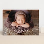 "Swoop" - Birth Announcements in Cloud by Jackie Crawford - Front