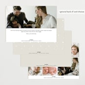 "Swoop" - Birth Announcements in Cloud by Jackie Crawford - Back of Card Options