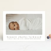 "Rustic" - Birth Announcements in Chestnut by Ekko Studio - Front