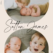 "PALS" - Birth Announcements in Ink by Carolyn MacLaren - Detail