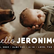 "meet me" - Birth Announcements in Cloud by Snow and Ivy - Detail