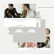 "Corner Hello" - Birth Announcements in Midnight by Jackie Crawford - Back of Card Options
