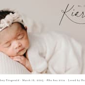 "Corner Hello" - Birth Announcements in Midnight by Jackie Crawford - Detail