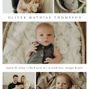 "Too Cute" - Birth Announcements in Cloud by Heather Schertzer - Detail