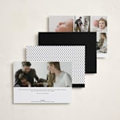 "Trio of Love" - Birth Announcements in Night by Michelle Taylor - Back of Card Options
