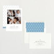 "LOVEABLE" - Birth Announcements in Bluebird by Melanie Kosuge - Assembled