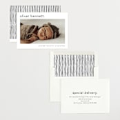 "Simple name" - Birth Announcements in Cotton by Stacey Meacham - Assembled