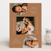 "Moderne Duo" - Birth Announcements in Rust by Lauren Chism - Front
