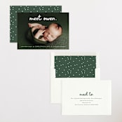 "Meet Cute" - Birth Announcements in Snow by Lauren Chism - Assembled