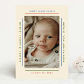 "Framework" - Birth Announcements in Halo by Baumbirdy - Front