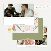 "Modern Floral" - Birth Announcements in Wildflower by Nicole Walsh - Back of Card Options