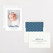 "Bold Nickname" - Birth Announcements in Bluebird by Shirley Lin Schneider - Assembled