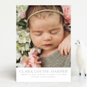 "Canvas" - Birth Announcements in Moon by Megan Davis - Front