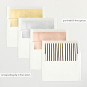 "Signed with Love" - Birth Announcements in Bark by AK Graphics - Envelope Liner Options