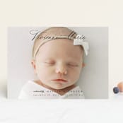 "Enchanted Love" - Birth Announcements in Noir by Ashlee Townsend - Front