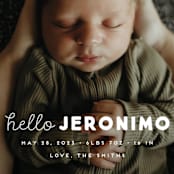 "meet me" - Birth Announcements in Cloud by Snow and Ivy - Detail