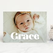 "name" - Birth Announcements in Pearl by Lori Wemple - Front